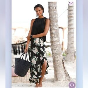 Lascana Ruffled Maxi Skirt- Size XS